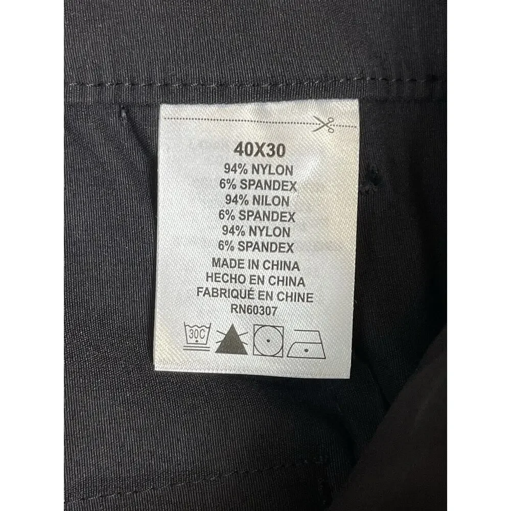 UB Active Pants Adult 40x30 Black Union‎ Bay Rainier Pant Chino Casual Mens NWT